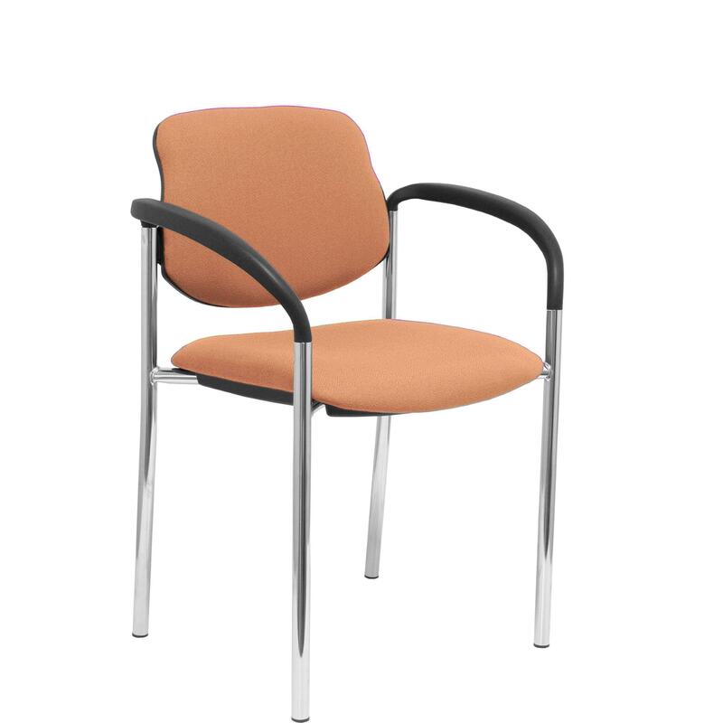Silla Fija Villalgordo Bali Marrón Chasis Cromo C
