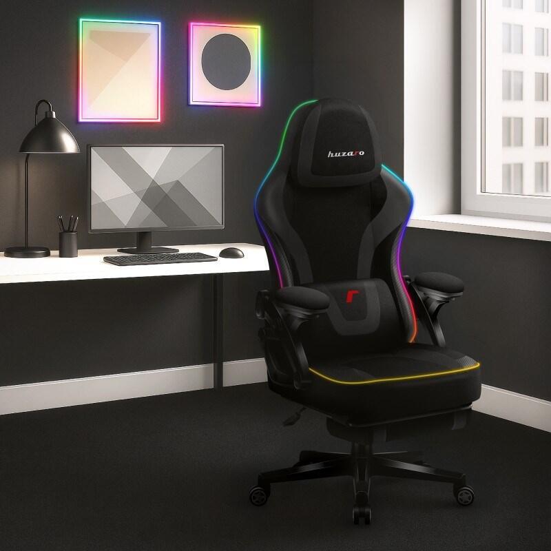 Silla Gaming De Malla Negra Force 4.6 Rgb