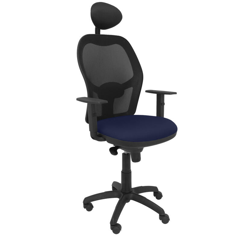 Silla Jorquera Malla Negra Asiento Bali Azul Mari