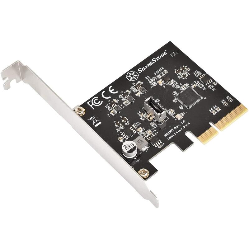 Silverstone Ecu07, Tarjeta Superspeed-20gbps Interno Usb 3.2 Tipo C-Key-A-Gen-2x2-Pcie Sst-Ecu07