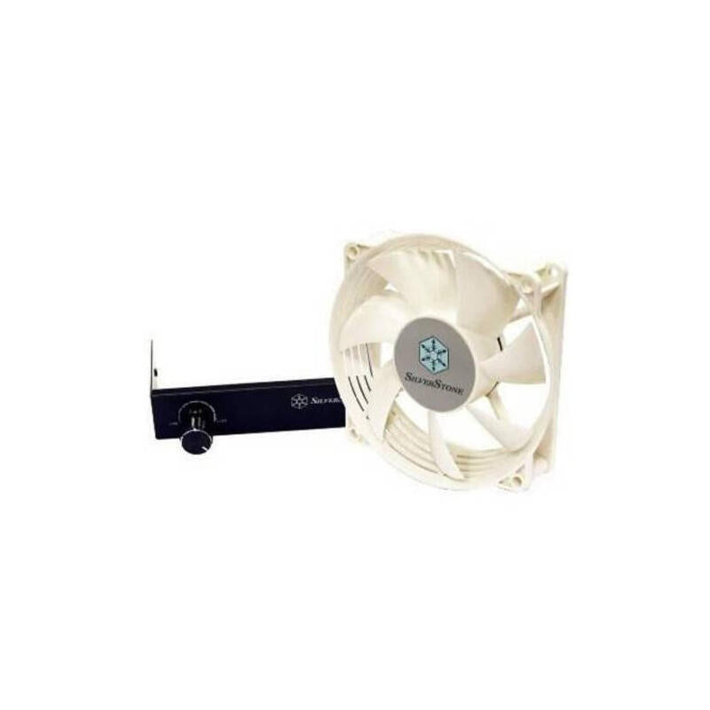 Silverstone Fm92b 90x90x25 Con Aspas De 110x110 Y Regulador Negro