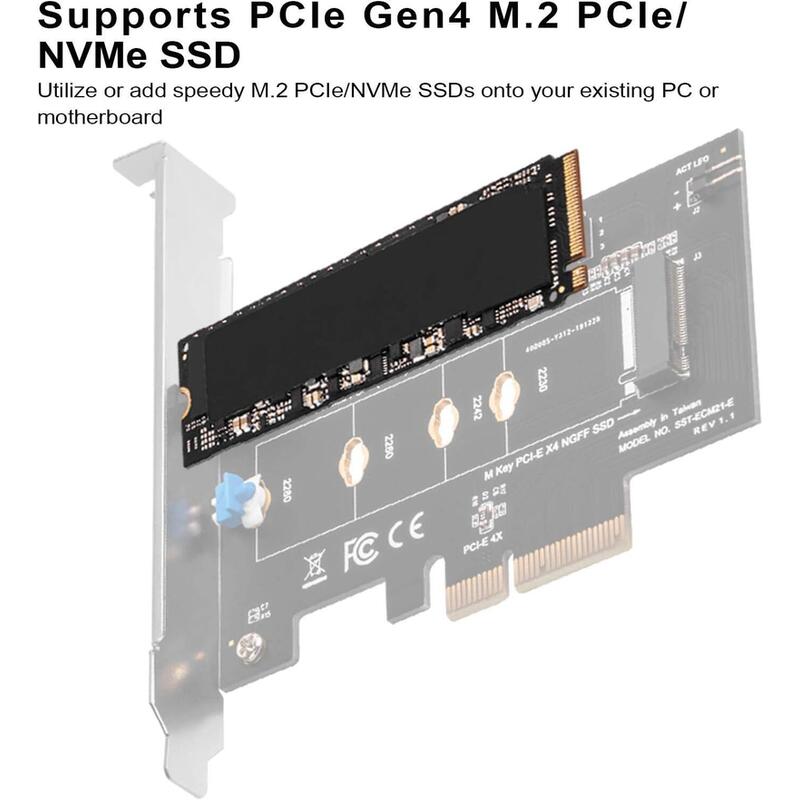 Silverstone Sst-Ecm21-E - Tarjeta De Expansión Pci-E Pci-E X4 M.2 (Ngff), Diseño Sin Tornillos, Pci-E Gen. 4 71151