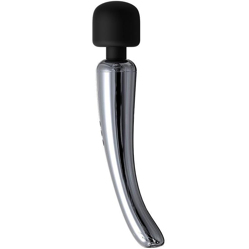 Silvery Wand Masajeador High-Tech Súper Potente Inalámbrico Usb Color Cromo Silicona