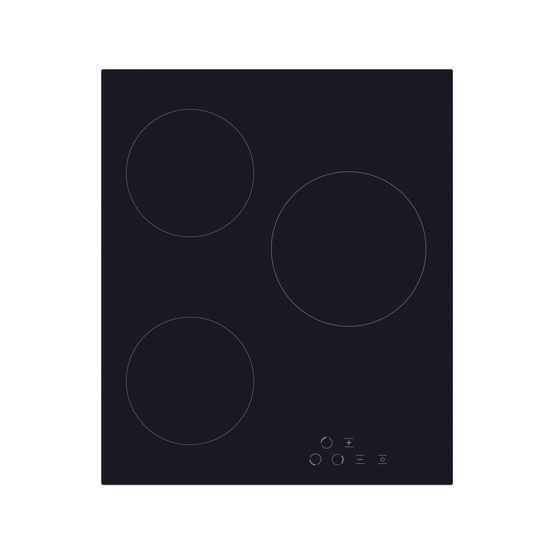 Simfer H4.030.Decsp Placa De Cocción, Vitrocerámica, Ancho 45 Cm, 3 Zonas De Cocción, Control Táctil, Negro