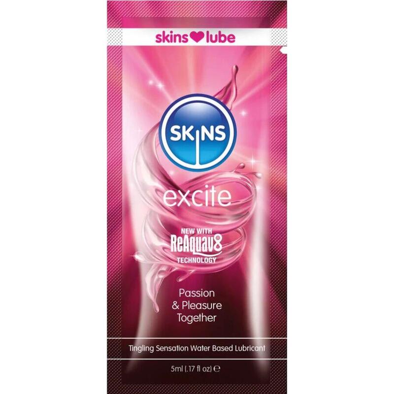 Skins - Excite Lubricante Base De Agua Monodosis 5 Ml