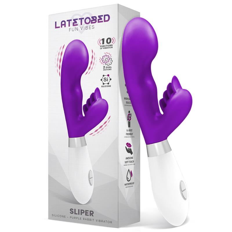 Vibrador Conejito Sliper Silicona Púrpura