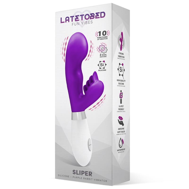 Vibrador Conejito Sliper Silicona Púrpura