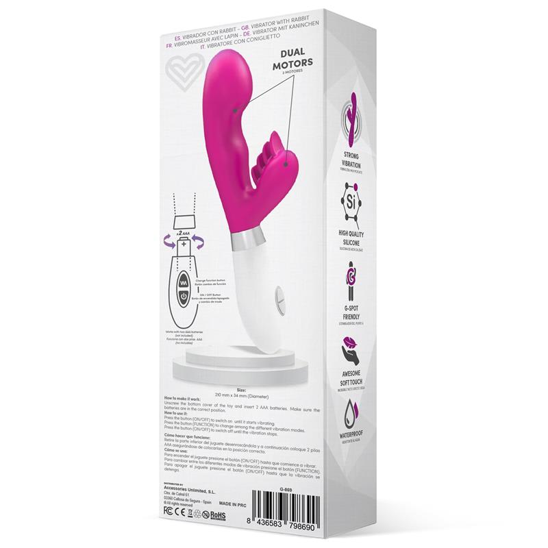 Vibrador Conejito Sliper Silicona Rosa