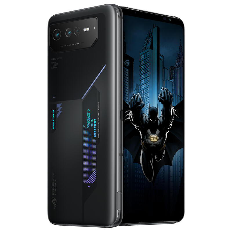 Smartphone Asus Rog Phone 6d Batman Mediatek Mt6983 6.78" Fhd+ 2448x1080 12/256gb 5g Dual Slots Wifi+Bt Nfc 6000mah Android 12.0 Szary