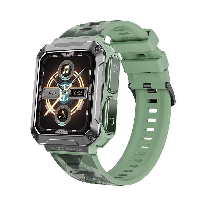 Smartwatch Lemfo T93 Verde Con Auriculares Tws