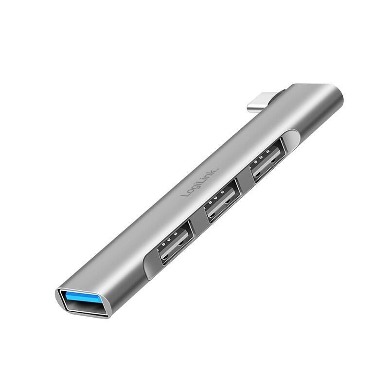 Hub Logilink Usb 3.2 Gen1 4-Port, Usb-C, 1x Usb3.0 Af, 3x Usb2.0 Af