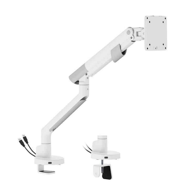 Soporte De Escritorio Gas Para 1 Monitor Led/Lcd De 17 A 35 Pulgadas, L-29gd, 2-11kg, 2xusb 3.0, Blanco Premium