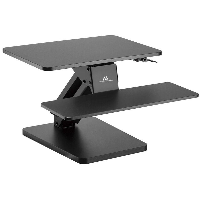Soporte De Escritorio Para Teclado Y Monitor O Laptop Mc-882 Para Pracy Stojaco Siedzacej. Resorte Gazowa. Negra