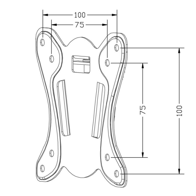 Soporte Maclean Mc-715a De Tv, Compatible Con Vesa 75x75, 100x100, 13-27", 25kg