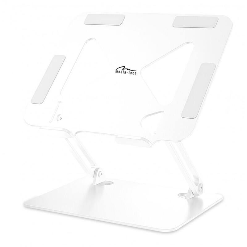 Soporte Para Portátil, Ajustable, Ergonómico, 10-17 Pulgadas Mt2661w (Blanco)