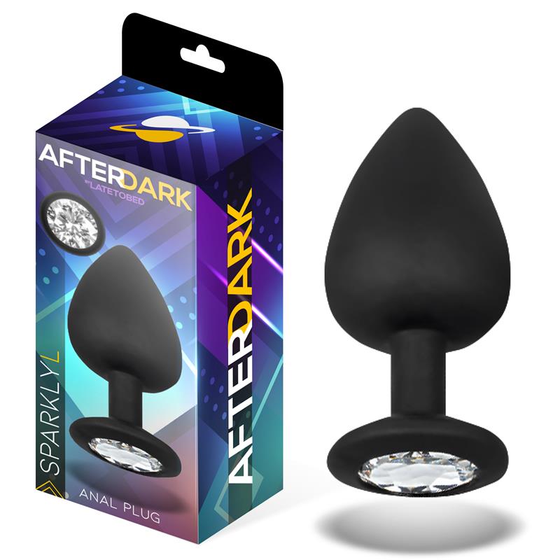 Sparkly Plug Anal Con Joya Silicona Talla L 9.5 Cm X 4.5 Cm