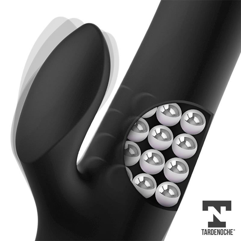 Squidy Vibrador Com Función De Movimiento Y Bolas Rotadoras Usb Silicona