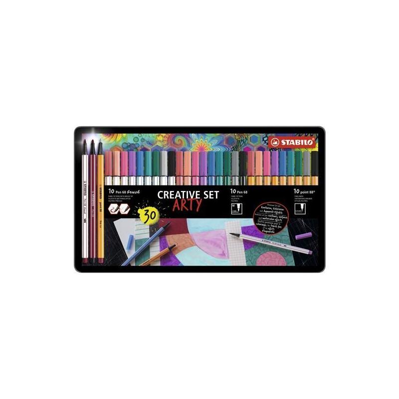 Stabilo Rotuladores Creative Set Arty Estuche De Metal 30 C/Surtidos
