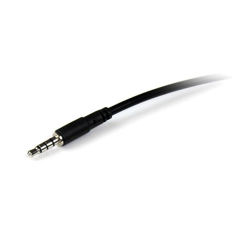 Startech Cable Audio Jack 3.5 M/H Alargo 4 Pines 1m Negro Muhsmf1m
