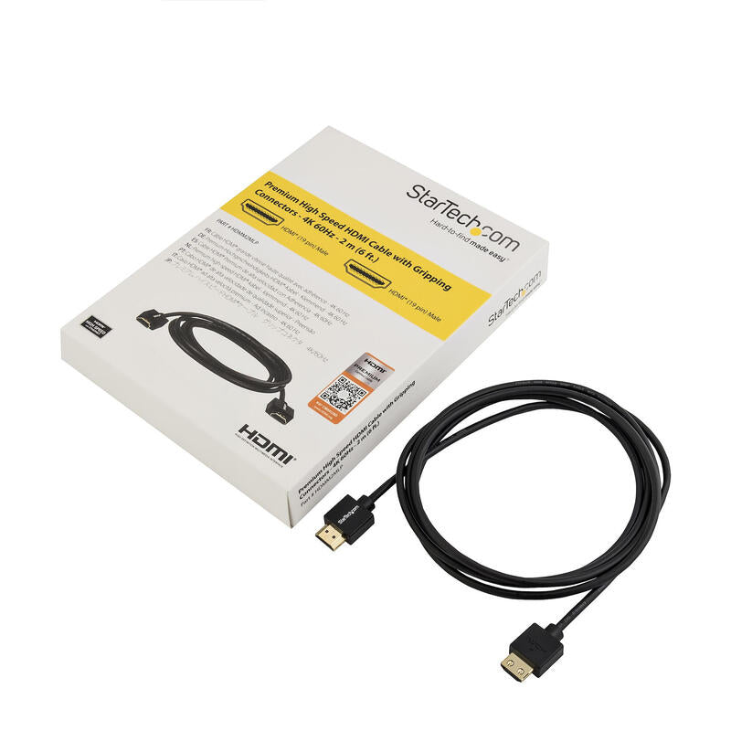 Startech Cable Hdmi M/M Alta Velocidad 2m Negro Hdmm2mlp