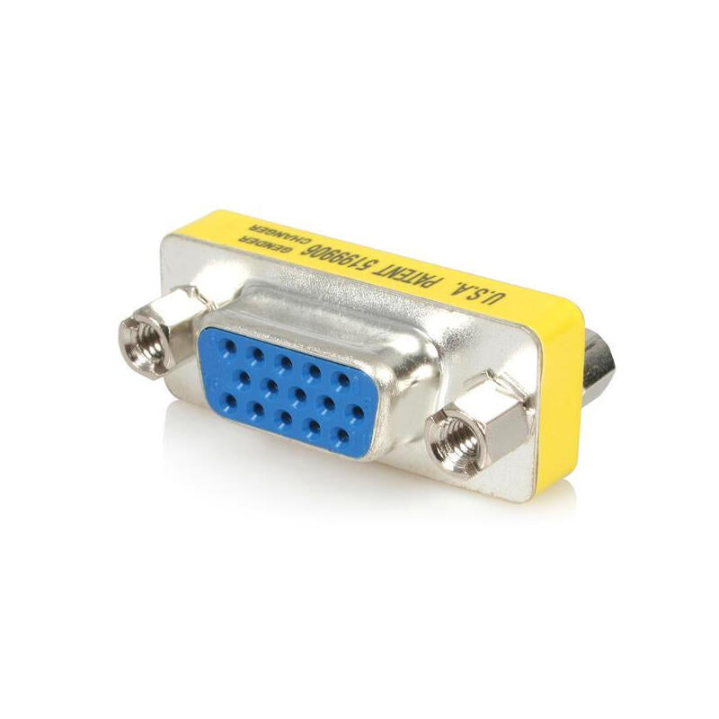 Startech.Com Adaptador Cambiador De Genero Vga - Acoplador Union De Conectores Hd15 Hembra A Hembra Garantia Lifetime