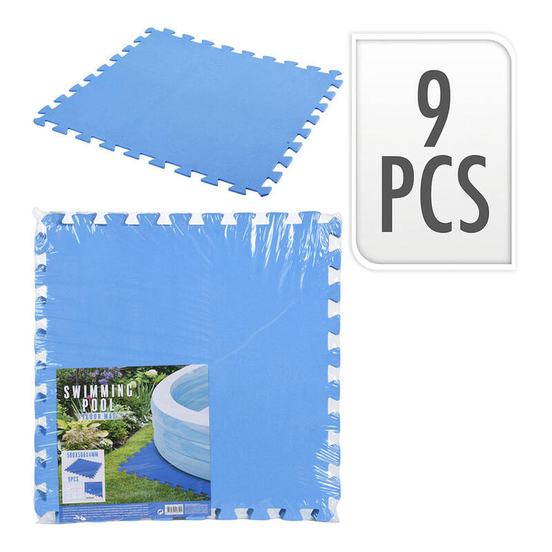 Suelo Protector De Piscinas 9piezas, 500x500x4mm