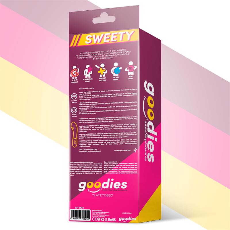 Sweety Vibrador Punto G Usb Silicona Fuchsia