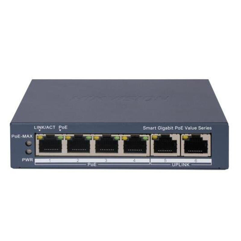 Switch Poe Inteligente Gigabit De 4 Puertos Poe + 2 Rj45