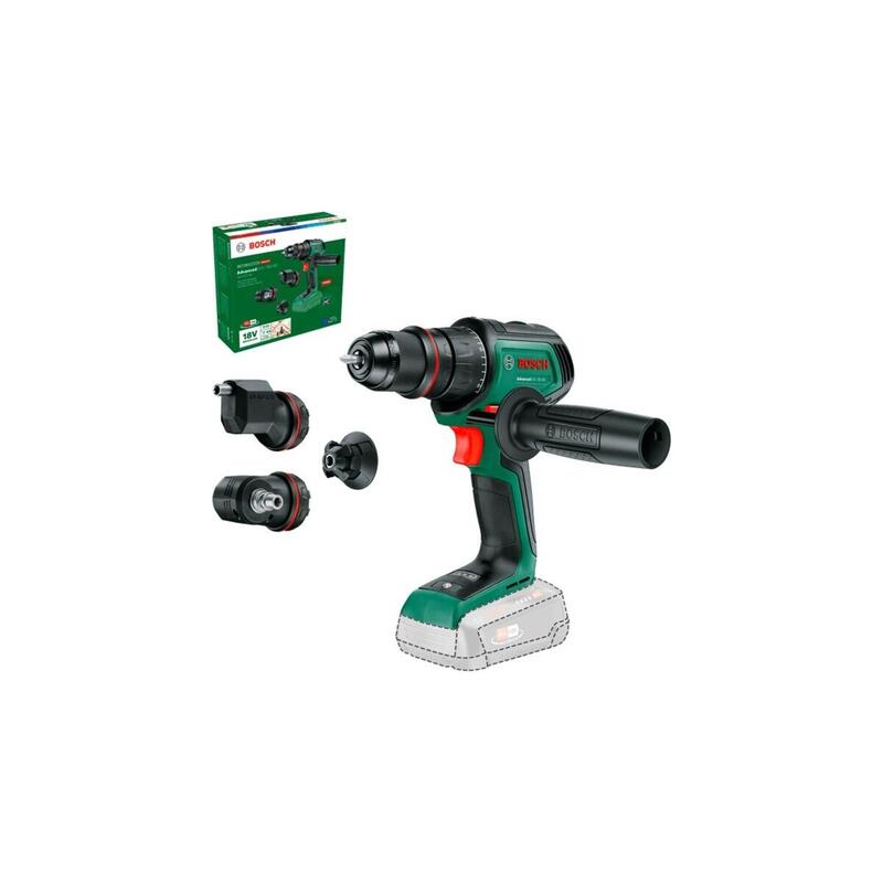 Taladro Bosch Inalámbrico Advanceddrill 18v-80 Quicksnap Solo + Accesorios Verde/Negro, Sin Batería Ni Cargador, Power For All Alliance 06039e2003