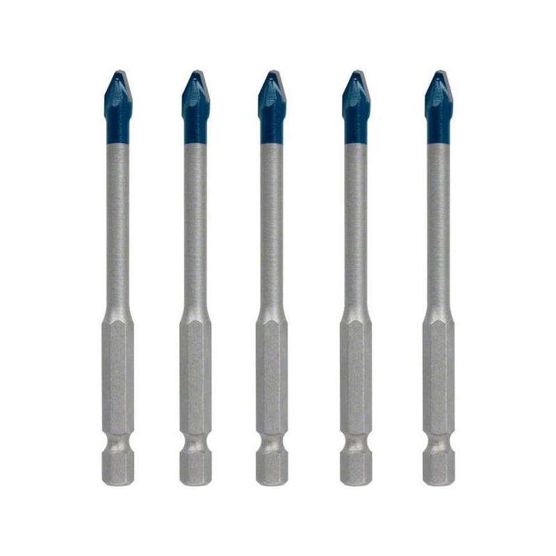 Taladro Para Tejas Bosch Expert Hex-9 Hardceramic, Ø 6 Mm (5 Piezas, Longitud 90 Mm) 2608900599
