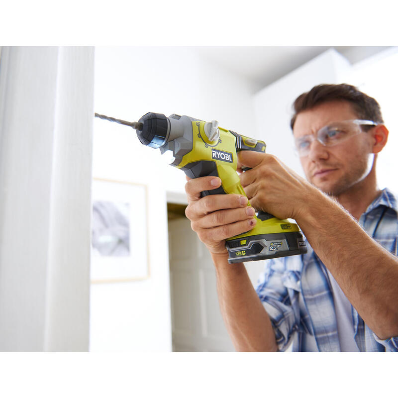 Taladro Ryobi R18sds-0 1300 Rpm Sds Plus 1,7 Kg Negro, Verde