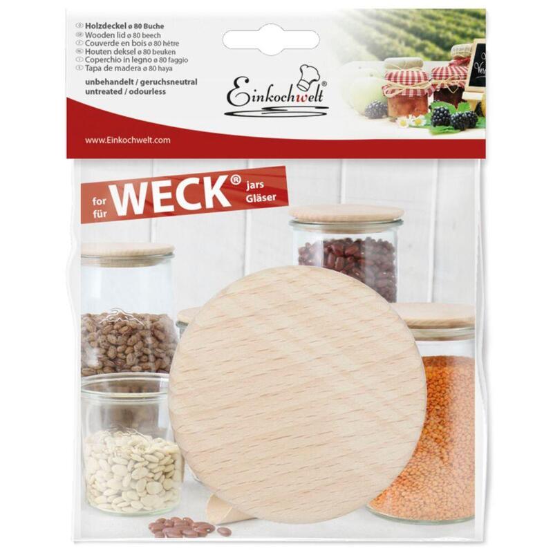 Tapa De Madera Weck 80mm Haya