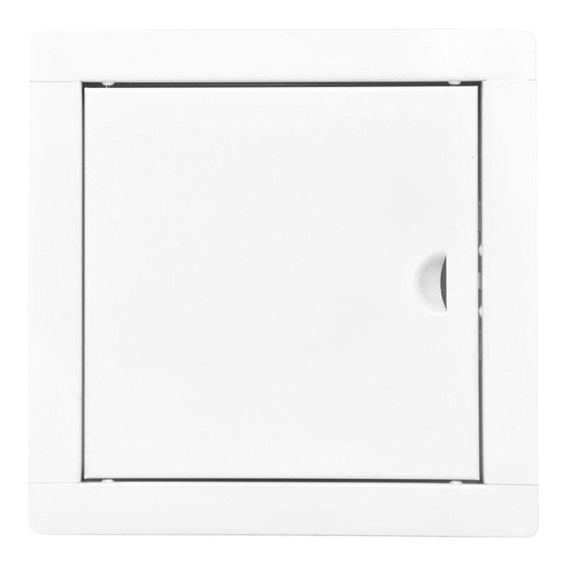 Tapa De Registro Empotrable Cuadrada De Acero Blanco 20x20cm