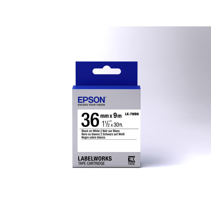 Tape - Lk-7wbn Std Blk-/Wht 36/Supl