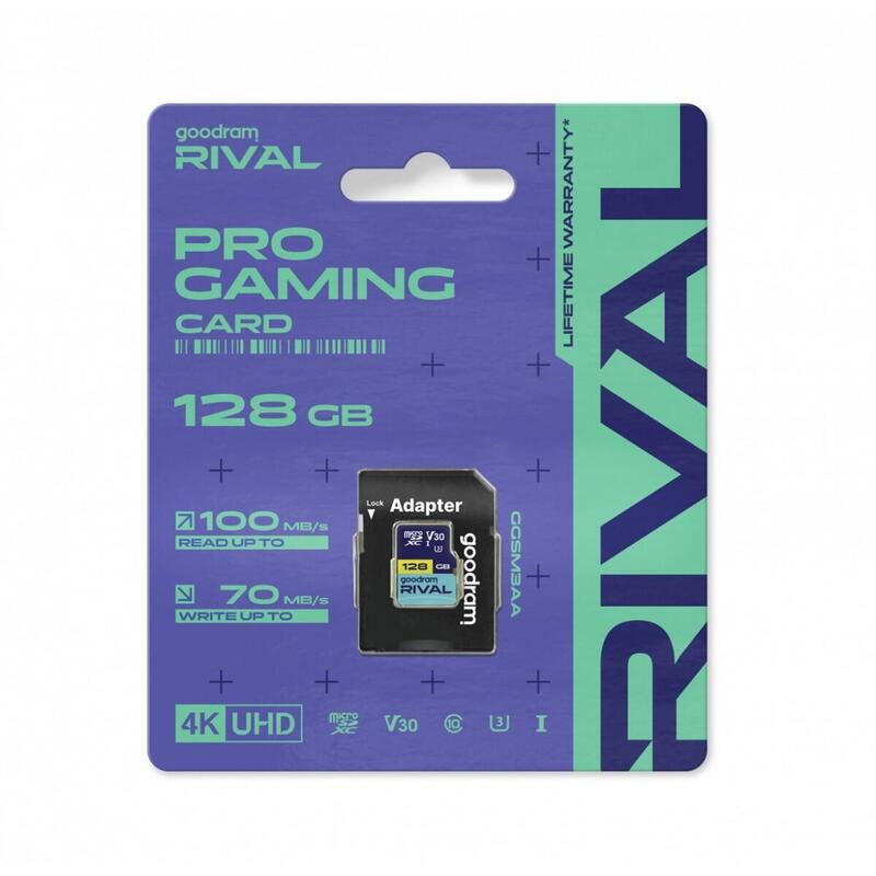 Tarjeta Goodram Microsdxc 128gb V30 Uhs I U3 Rival + Adapter