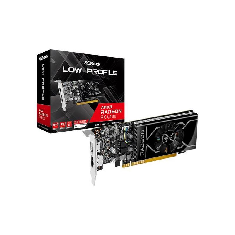 Tarjeta Grafica Asrock Rx 6400 Lp 4gb Retail Retail