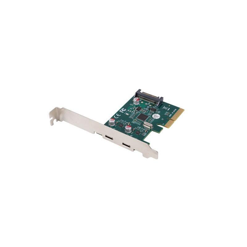 Tarjeta Pci Express Lanberg X1 A 2x Usb-C 3.2 Gen 2x1 Bajo Perfil