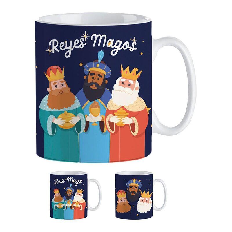 Taza Reyes Magos 330 Ml En Caja Regalo, Modelos Variados
