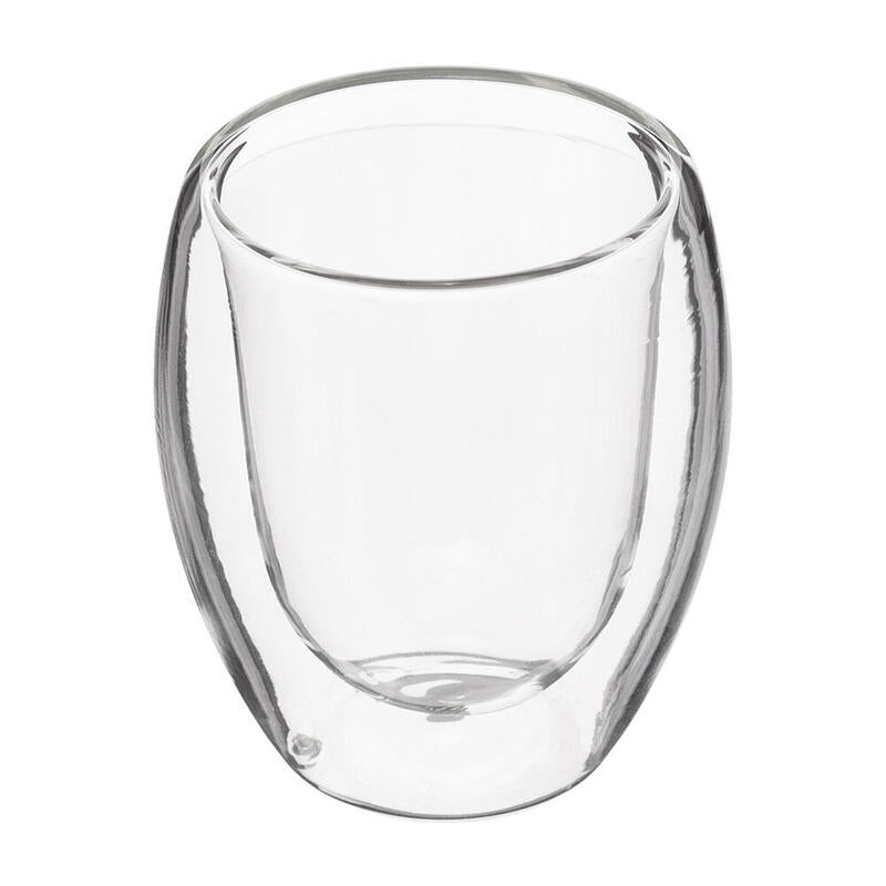 Tazas De Cafe De Cristal De Doble Pared 7 Cl, 2 Uds