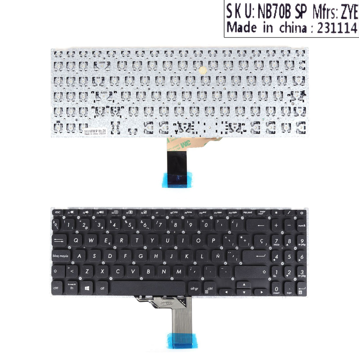 Teclado Para Portátil Asus X515 X515Da X515Ea X515J X515Ja X515Ua X515Ma Negro