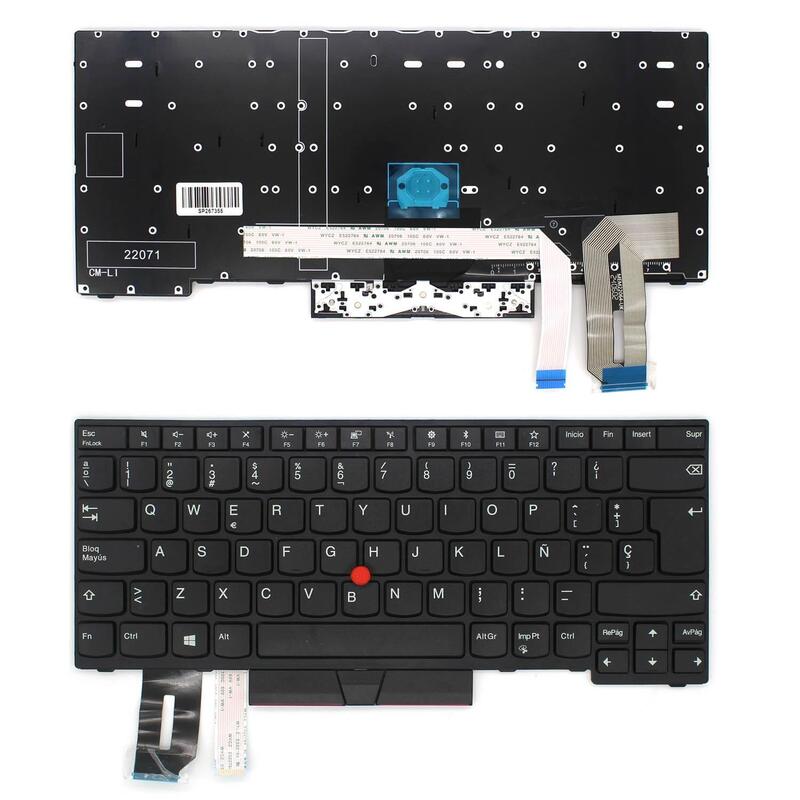 Teclado Compatible Para Portatil Lenovo Thinkpad T490s T14s Gen 1 Español Con Trackpoint Sin Backlight