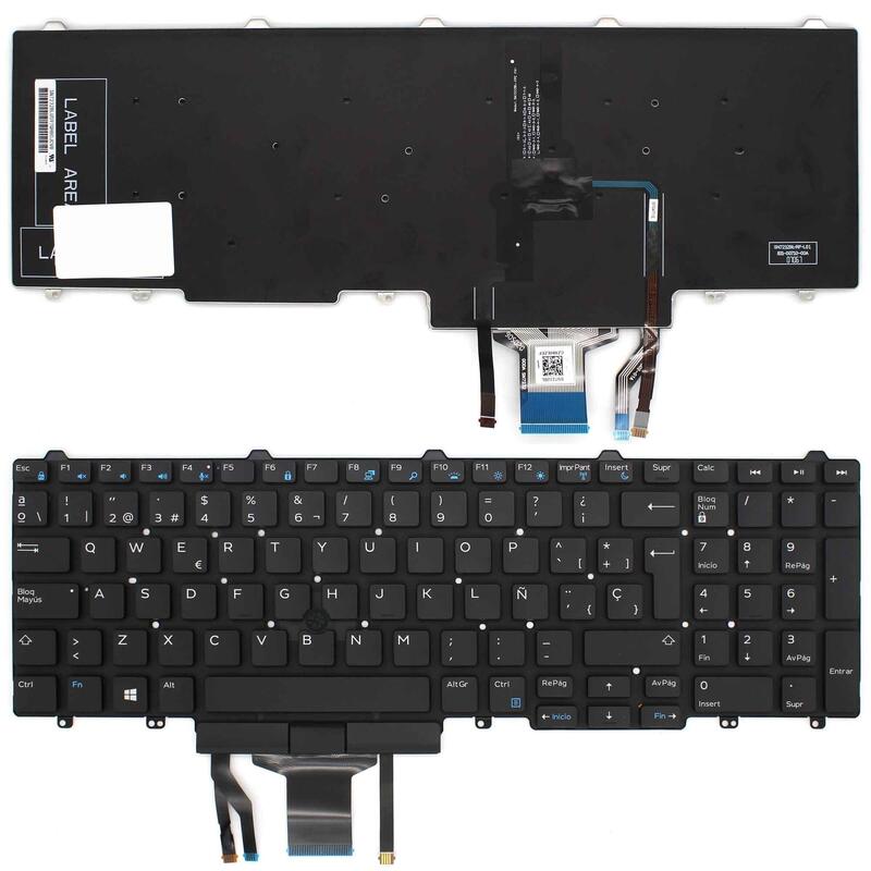 Teclado Español Compatible Para Portatil Dell Latitude E5450 E5470 P48g P63g Nuevo Retroiluminado Y Con Pointstick 1 Año De Garantia