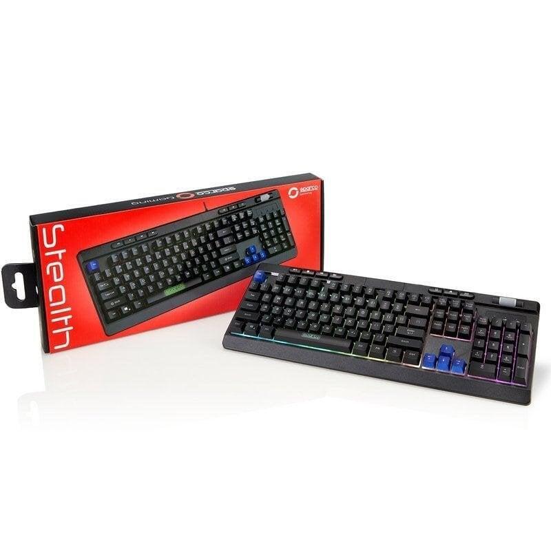 Teclado Español Sparco Spmemkeybesp Gaming Negro Qwerty Cable Usb