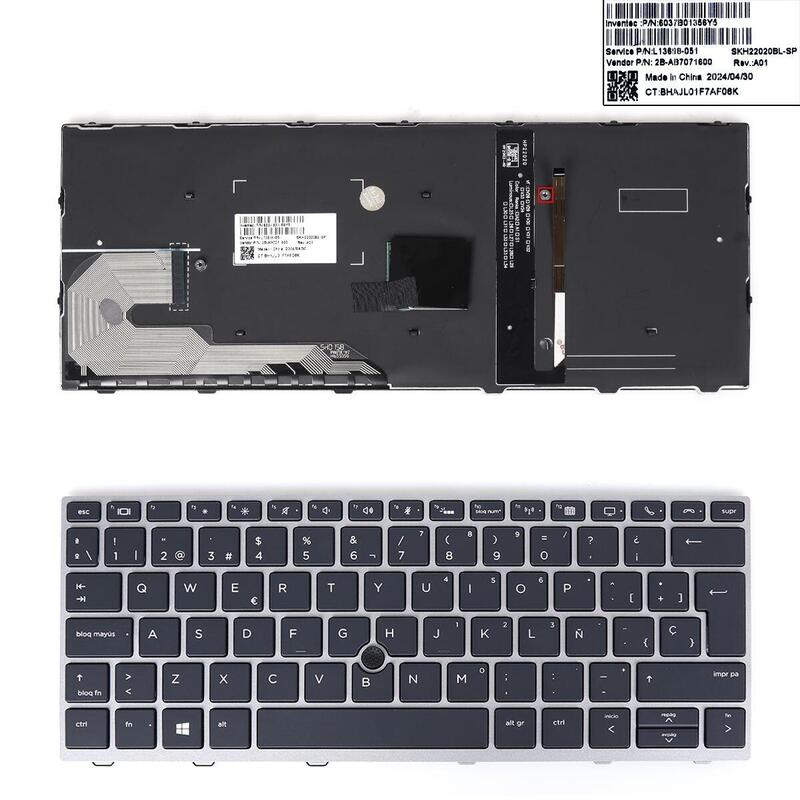 Teclado Retroiluminado Para Portátil Hp Elitebook 830 G5 830 G6 735 G3 836 G5 730 G5 730 G6 12-0153C-Dz01-K19