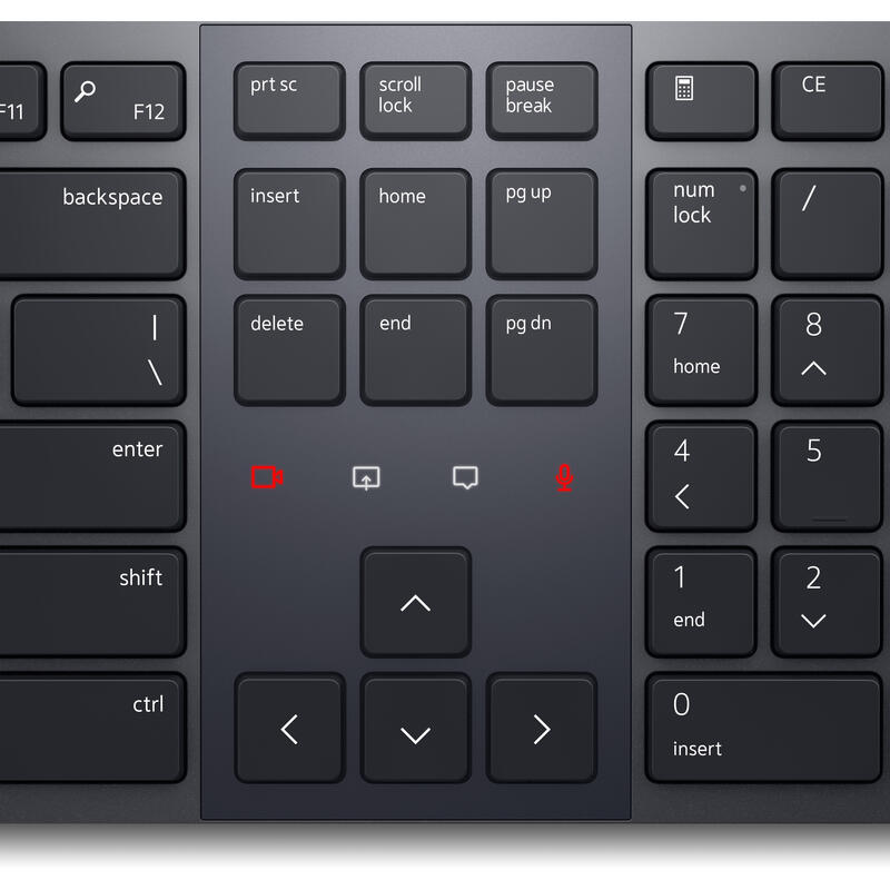 Teclado Ingles Dell Kb900 Rf Wireless + Bluetooth Qwerty Internacional De Ee.Uu. Grafito