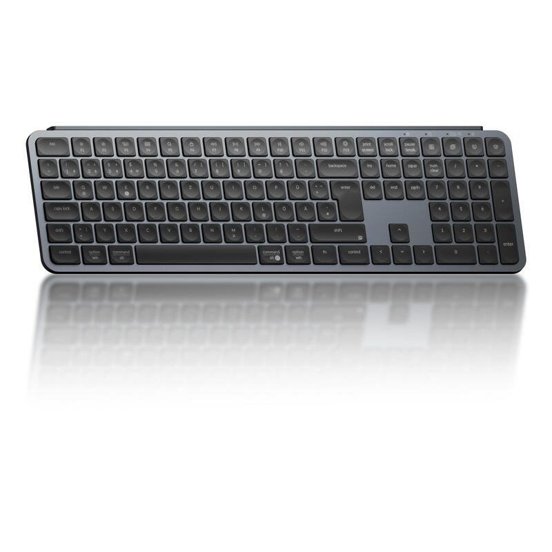 Teclado Keychron B6 Pro Inalámbrico Ultrafino, 2,4 Ghz/Bluetooth 5.2, 100% De-Iso, Batería De Larga Duración, Programación Zmk, Compatible Con Mac, Windows Y Linux, Gris Espacial
