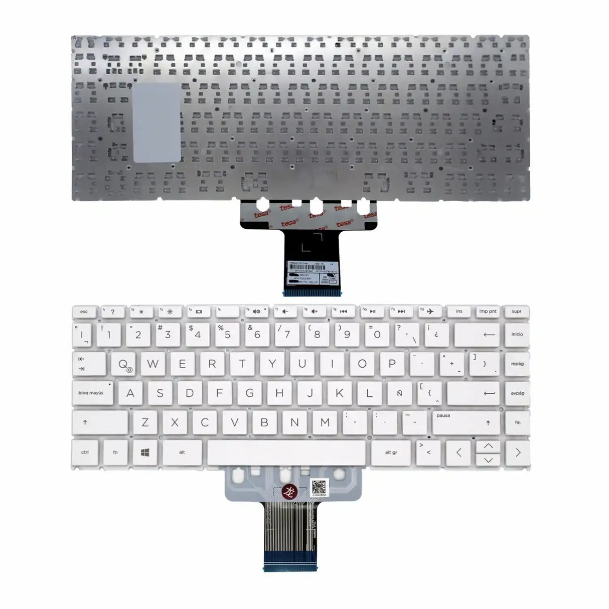Teclado Latino Para Portátil Hp 14S-Dq1020Ns 14S-Dq1021Ns Blanco