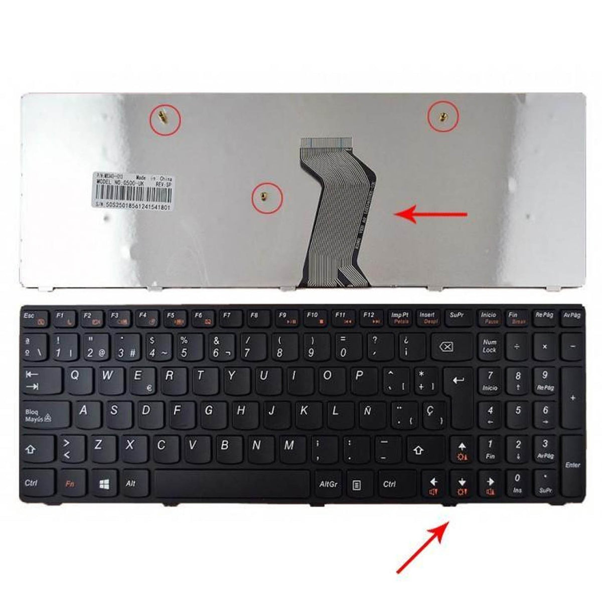 Teclado Para Portátil Lenovo G400 G500 G505 G510 G700 G710 25211053