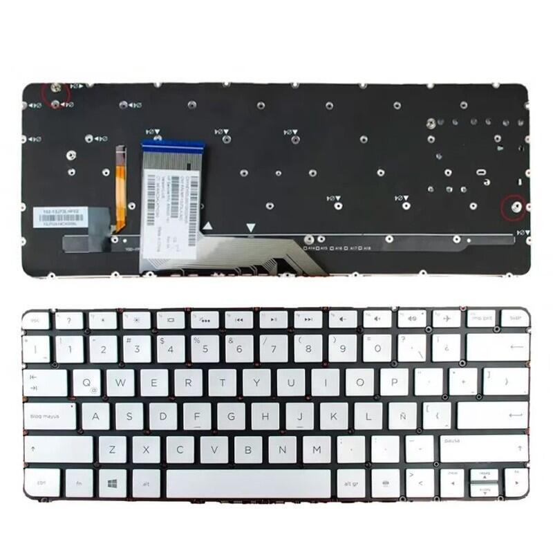Teclado Para Portátil Hp Spectre 13 4000 13 4100 13 4200 X360 Plata Sin Marco