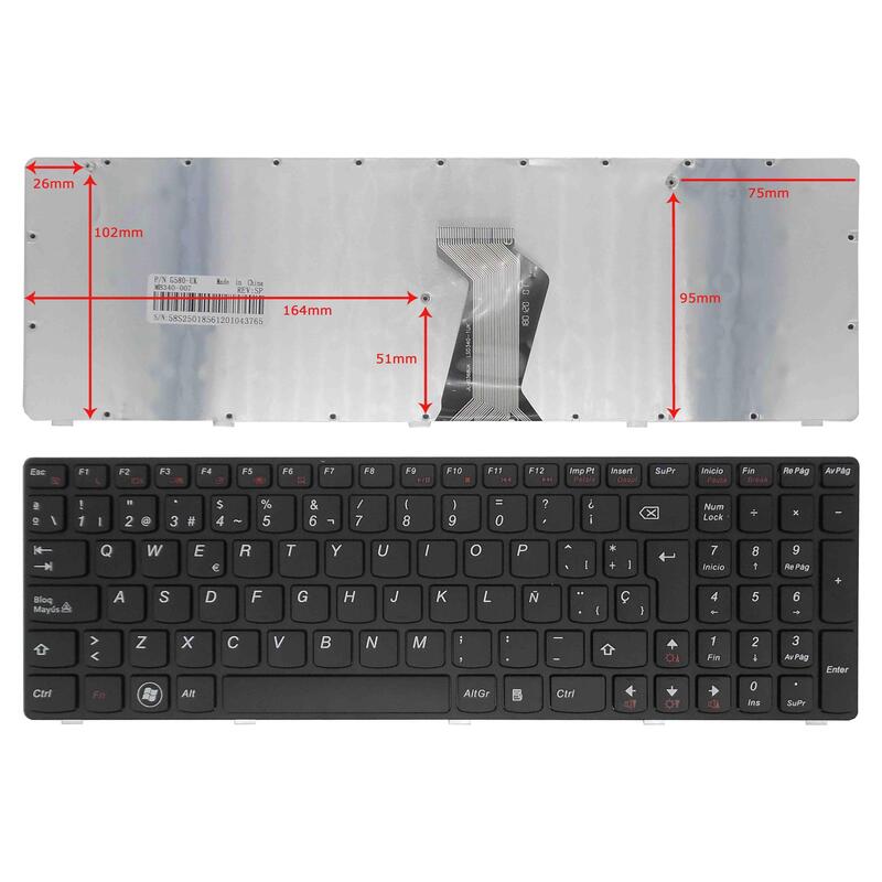 Teclado Para Portátil Lenovo Ideapad G580 G585 V580 V585 Z580 Z585 35007546